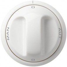 Frontset 0-Aut-0-Man weiss Hager basico Ø43mm für Drehschalter