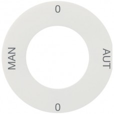 Frontset 0-Aut-0-Man weiss Hager basico Ø43mm für Schlüsselschalter