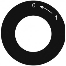 Frontset 1->0 schwarz Hager basico Ø43mm