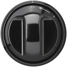 Frontset 1->0 schwarz Hager basico Ø43mm für Schwenktaster