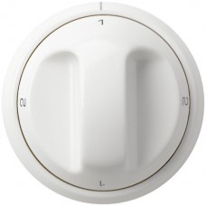 Frontset 1-2-1-2 weiss Hager basico Ø43mm für Drehschalter