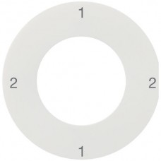 Frontset 1-2-1-2 weiss Hager basico Ø43mm für Schlüsselschalter