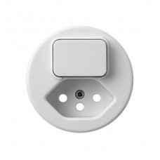 Frontset Hager basico Ø58mm weiss für Kombi Gr.I Tastdimmer+T13