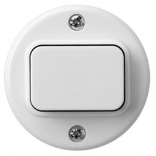 Frontset Hager basico weiss Ø43mm für Druckschalter/-taster