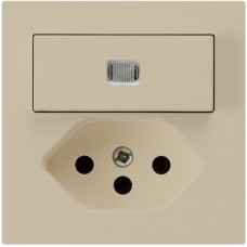 Leuchtkombination A-R/1P+T13 beige Hager kallysto 1 Linse mit Kinderschutz A