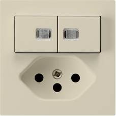 Leuchtkombination 2xA-R/1P+T13 beige Hager kallysto A Leuchtkombination 2xA-R/1P+T13 beige Hager kallysto A