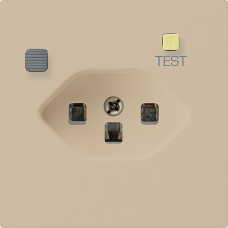 Steckdose Hager kallysto T23 FI 30mA beige A Steckdose Hager kallysto T23 FI 30mA beige A