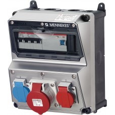Stromverteiler Mennekes Amaxx 40A 1xFI 2xLS 1xT23 1xT25 1xCEE16/5L silber