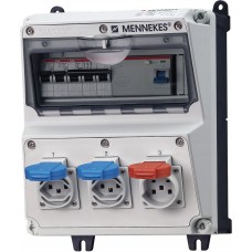 Stromverteiler Mennekes Amaxx 40A 1×FI 3×LS 2×T23 1×T25