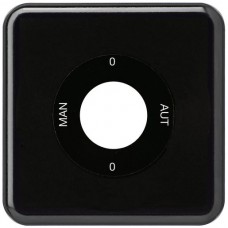 UP-Frontset 0-Aut-0-Man schwarz basico 86x86mm für Schlüsselschalter