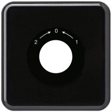 UP-Frontset 1->0<-2 schwarz Hager basico 86x86mm