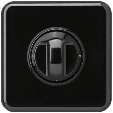 UP-Frontset 1-2-1-2 schwarz Hager basico 86x86mm für Drehschalter