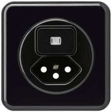 UP-Frontset Hager basico schwarz 86x86/Ø58mm Linse für Gr.I/T13