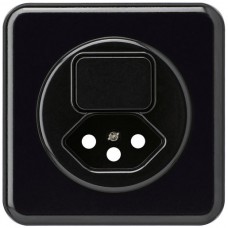 UP-Frontset Hager basico schwarz 86x86/Ø58mm für Kombi Gr.I/T13