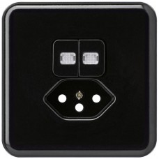 UP-Frontset Hager basico schwarz 86x86mm 2 Linsen für Gr.I,1/T13