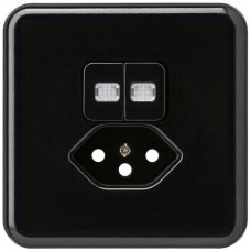 UP-Frontset Hager basico schwarz 86x86mm Shutter 2 Linsen I/T13