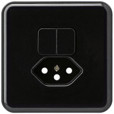 UP-Frontset Hager basico schwarz 86x86mm Shutter für Gr.I 1/T13