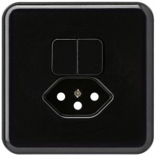 UP-Frontset Hager basico schwarz 86x86mm für Kombi Gr.I,1/T13