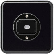 UP-Frontset Hager basico schwarz 86x86mm mit Linse
