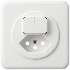 UP-Frontset Hager basico weiss 86x86/Ø58 Shutter für Gr.I,1/T13
