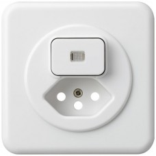 UP-Frontset Hager basico weiss 86x86/Ø58mm Linse für Gr.I/T13