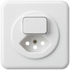 UP-Frontset Hager basico weiss 86x86/Ø58mm für Kombi Gr.I/T13