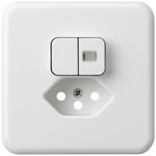 UP-Frontset Hager basico weiss 86x86mm Shutter 1 Linse I/T13
