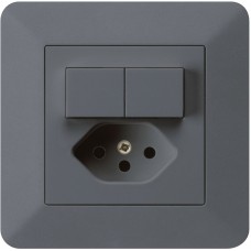 UP-Kombination 2xA-R/1P+T13 anthrazit Hager kallysto.trend C