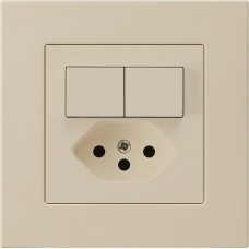 UP-Kombination 2xA-R/1P+T13 beige Hager kallysto.pro mit Kinderschutz C
