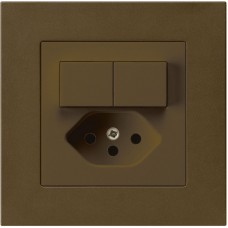 UP-Kombination 2xA-R/1P+T13 braun Hager kallysto.pro mit Kinderschutz C