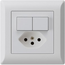 UP-Kombination 2xA-R/1P+T13 hellgrau Hager kallysto.line mit Kinderschutz C UP-Kombination 2xA-R/1P+T13 hellgrau Hager kallysto.line mit Kinderschutz C