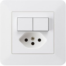 UP-Kombi Gr.I 2xA-R/1L+T13 kallysto.trend 10A weiss Shutter C