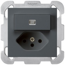 UP-Leuchtkombination Hager kallysto A-R/1P+T13 anthrazit B UP-Leuchtkombination Hager kallysto A-R/1P+T13 anthrazit B