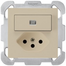 UP-Leuchtkombination Hager kallysto A-R/1P+T13 beige B UP-Leuchtkombination Hager kallysto A-R/1P+T13 beige B