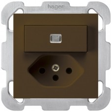UP-Leuchtkombination Hager kallysto A-R/1P+T13 braun B UP-Leuchtkombination Hager kallysto A-R/1P+T13 braun B