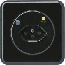 UP-Steckdose basico T13 FI 30mA schwarz mit Shutter C UP-Steckdose basico T13 FI 30mA schwarz mit Shutter C