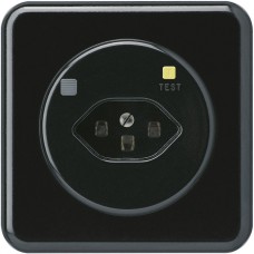UP-Steckdose basico T23 FI 30mA schwarz mit Shutter C UP-Steckdose basico T23 FI 30mA schwarz mit Shutter C