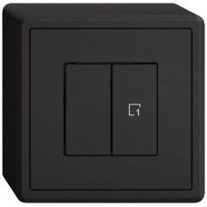 AP-Druckschalter EDIZIO.liv Wiser SNAPFIX 1 Szene 2 Tasten WLAN schwarz W GX
