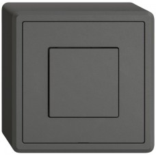 AP-Druckschalter EDIZIO.liv Wiser SNAPFIX 1 Taste dunkelgrau GX