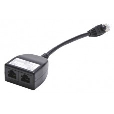Y-Adapter RJ45m/2xRJ45f STP schwarz