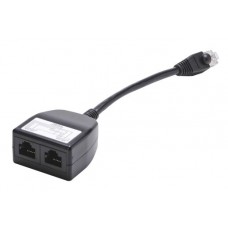 Y-Adapter RJ45m/2xRJ45f STP schwarz