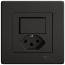 UP-Kombination EDIZIO.liv SNAPFIX 2xSchema 3+T13 mit Shutter schwarz GMI A