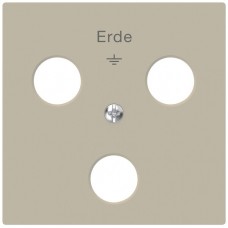 Frontplatte Hager kallysto zu Woertz-Erdsteckdose mit 3 Verbinder beige