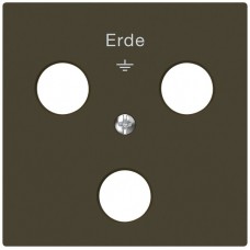 Frontplatte Hager kallysto zu Woertz-Erdsteckdose mit 3 Verbinder braun
