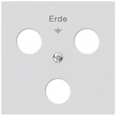 Frontplatte Hager kallysto zu Woertz-Erdsteckdose mit 3 Verbinder weiss