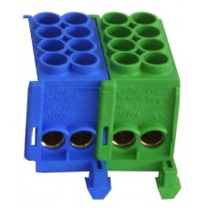 Hauptleiter-Klemme HLAK 2L, 2×35mm², 2×25mm² bl/gn