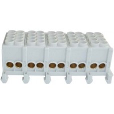 Hauptleiter-Klemme HLAK 5L, 2×35 mm², 2×25 mm² grau