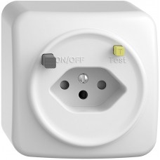 AP-Steckdose STANDARDdue T13 FI 30mA weiss mit Shutter QX