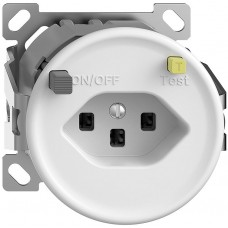 AP-Steckdose STANDARDdue T23 FI 30mA weiss ohne Kappe mit Shutter QXCO