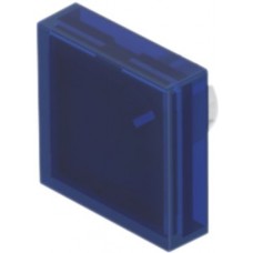 Druckhaube EAO61 18x18mm flach transparent blau